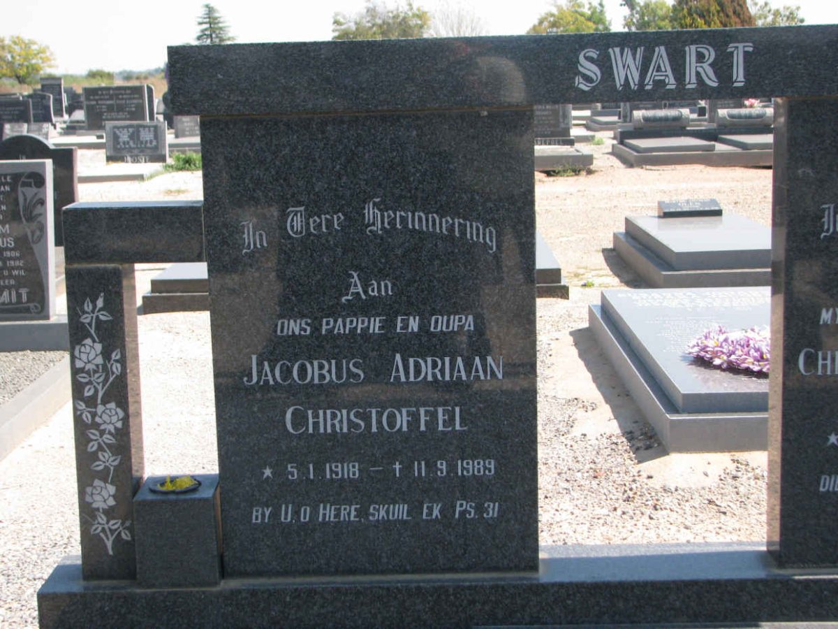 SWART Jacobus Adriaan Christoffel 1918-1989