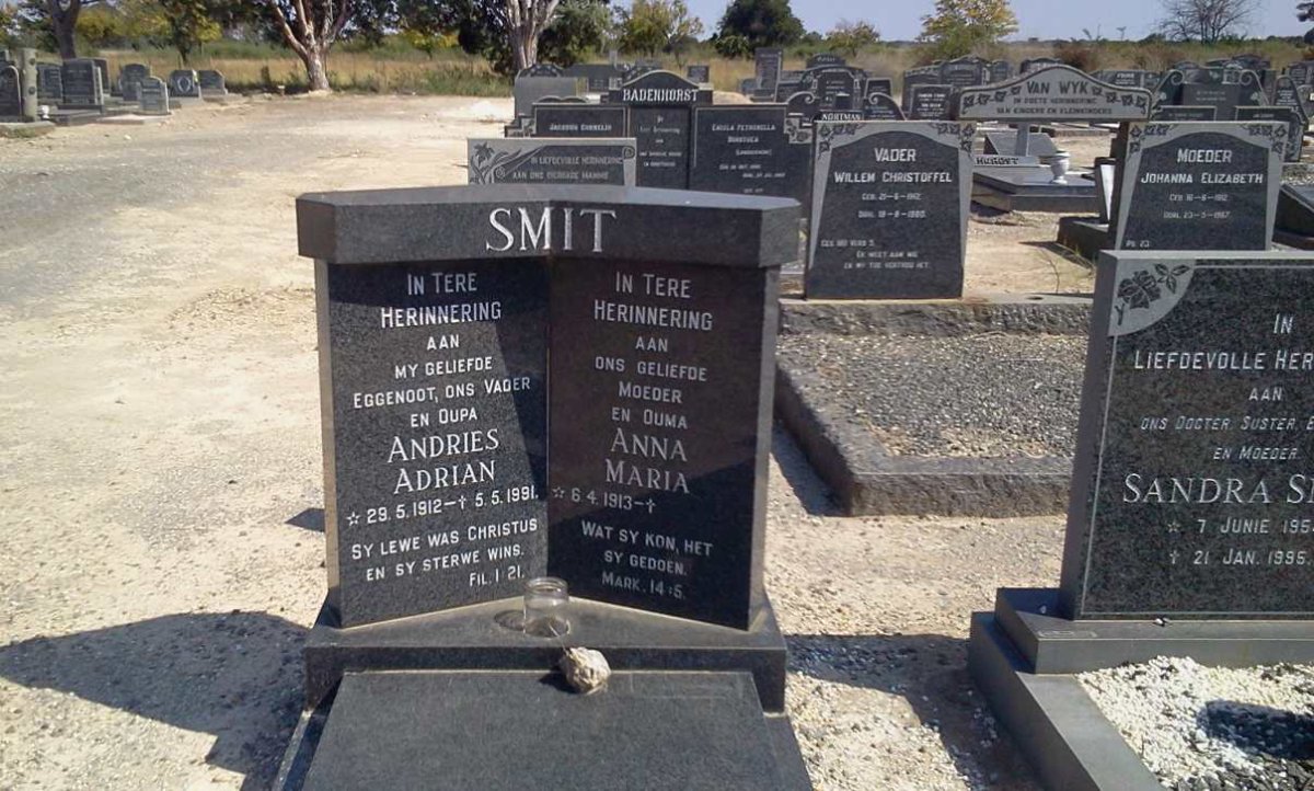 SMIT Andries Adrian 1912-1991 &amp; Anna Maria 1913-