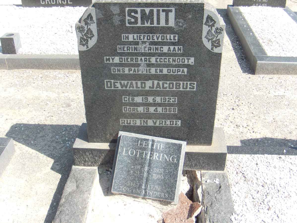 SMIT Dewald Jacobus 1923-1968 :: LOTTERING Lettie