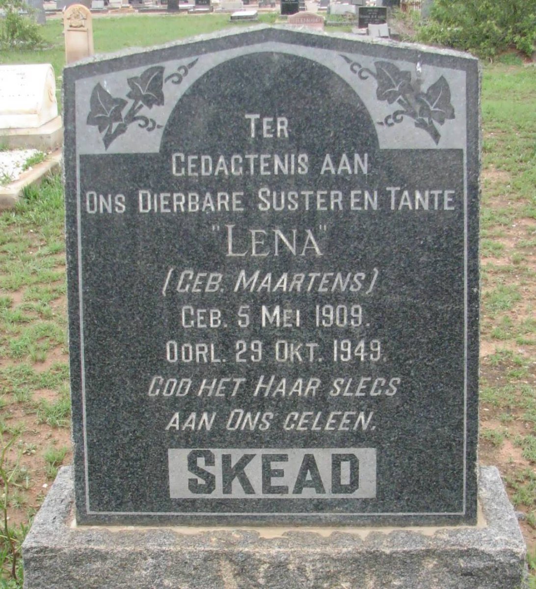 SKEAD Lena nee MAARTENS 1909-1949