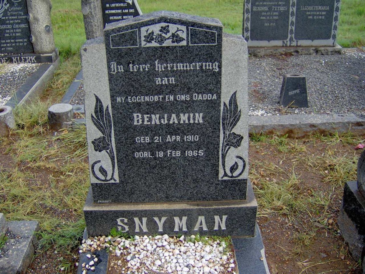 SNYMAN Benjamin 1910-1965