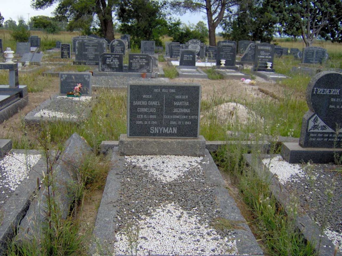 SNYMAN Barend Daniel Cornelius &amp; Martha Jacomina
