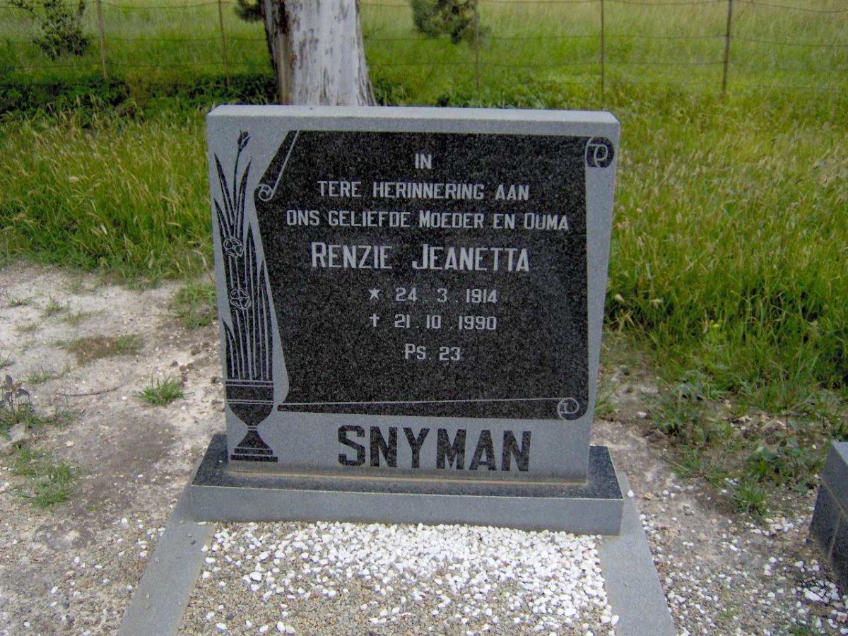 SNYMAN Renzie Jeanetta 1914-1990