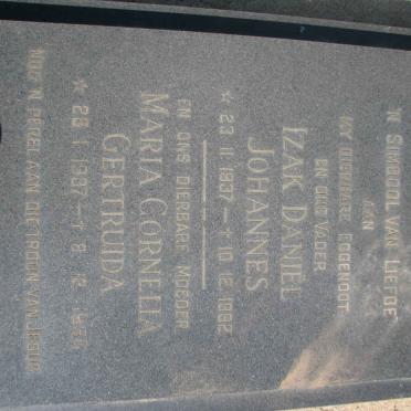 SNYMAN Izak Daniël Johannes 1937-1992 &amp; Maria Cornelia Gertruida 1937-1995