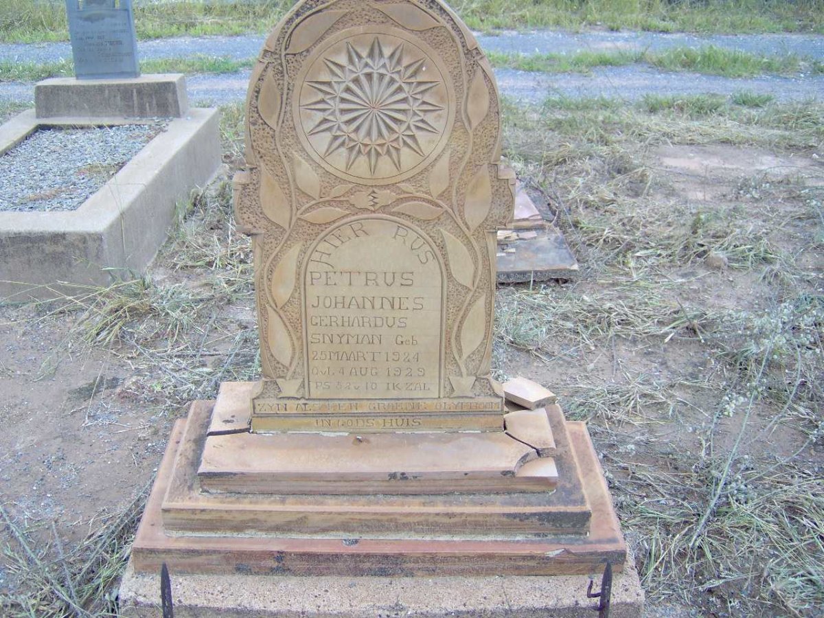 SNYMAN Petrus Johannes 1924-1929