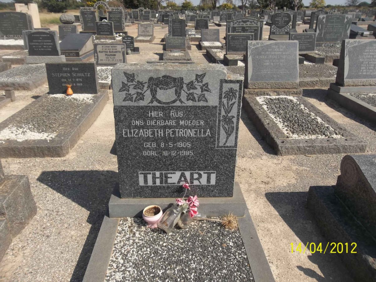 THEART Elizabeth Petronella 1905-1985