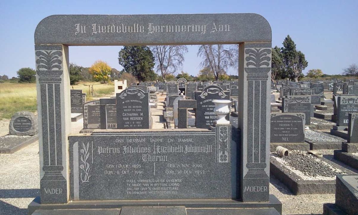 THERON Petrus Johannes 1895-1950 &amp; Elizabeth Johanna W. 1900-1953
