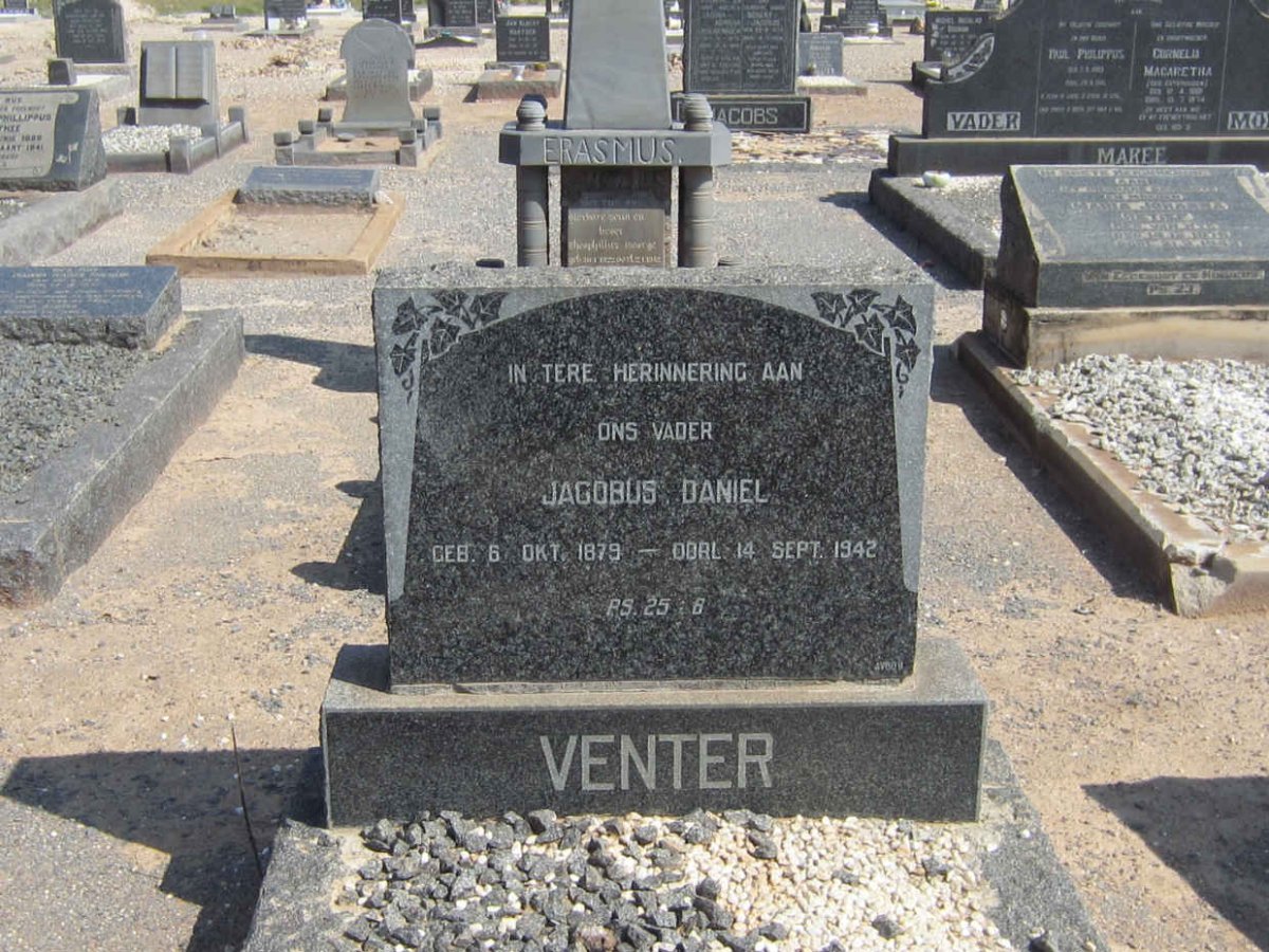 VENTER Jacobus Daniel 1879-1942