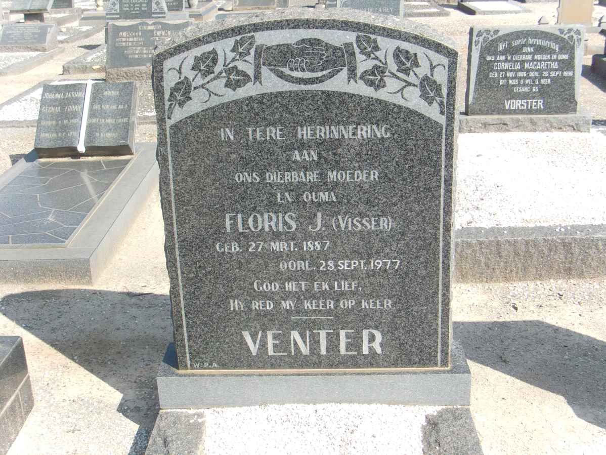 VENTER Floris J. nee VISSER 1887-1977