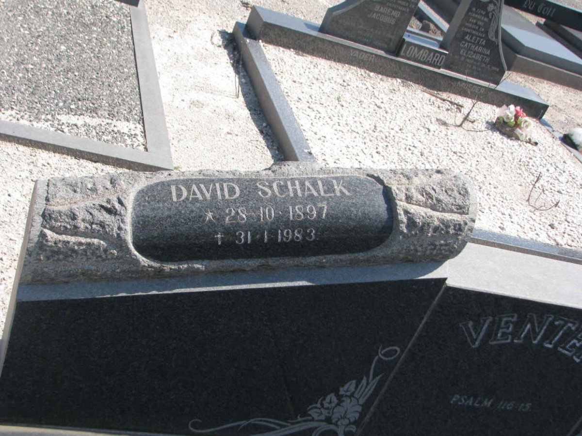 VENTER David Schalk 1897-1983