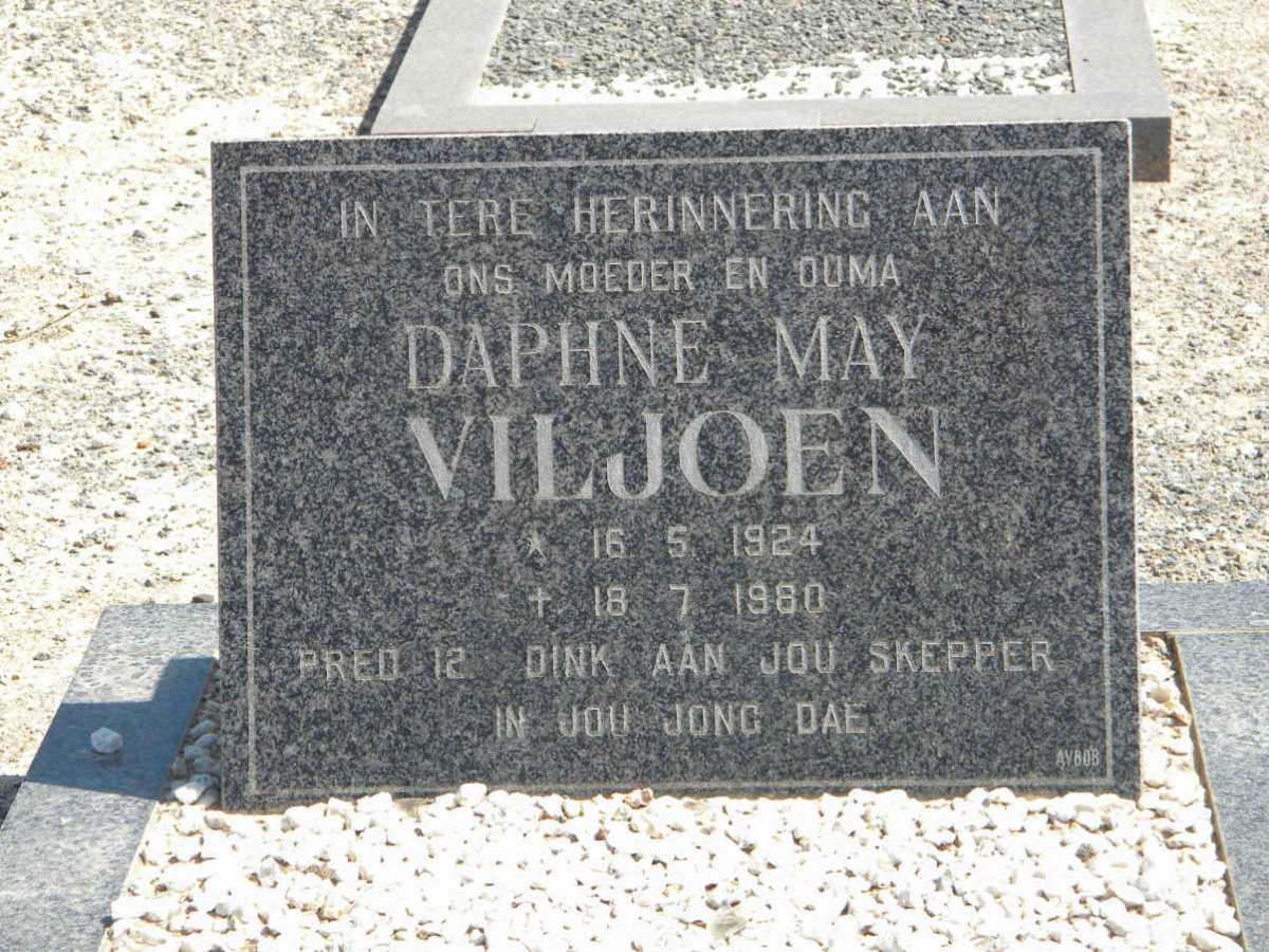 VILJOEN Daphne May 1924-1980