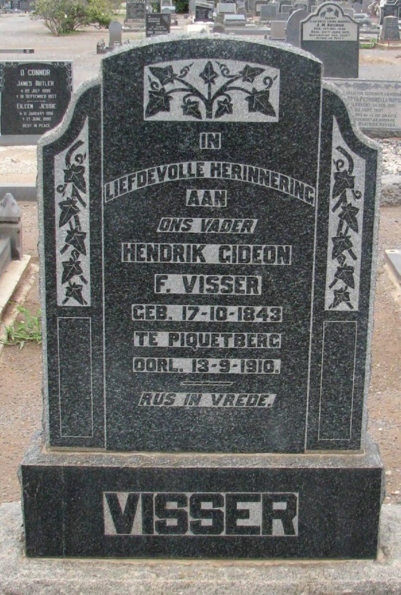 VISSER Hendrik Gideon F. 1843-1910