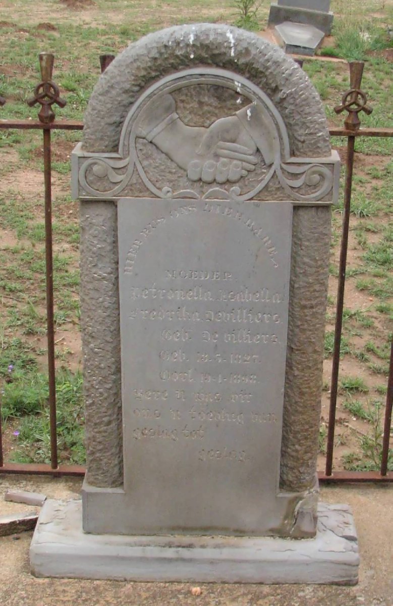 VILLIERS Petronella Isabella Fredrika, de nee De VILLIERS 1827-1898