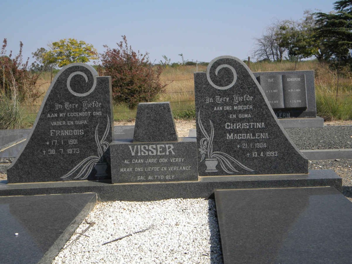 VISSER Francois 1901-1973 &amp; Christina Magdalena 1904-1993