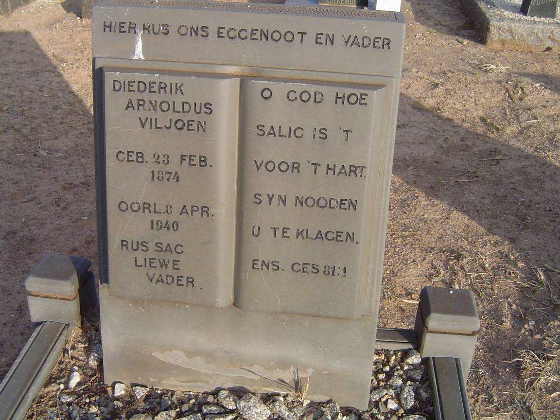 VILJOEN Diederik Arnoldus 1874-1940