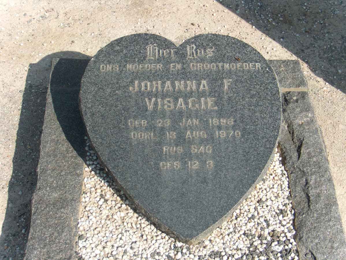 VISAGIE Johanna F. 1898-1970