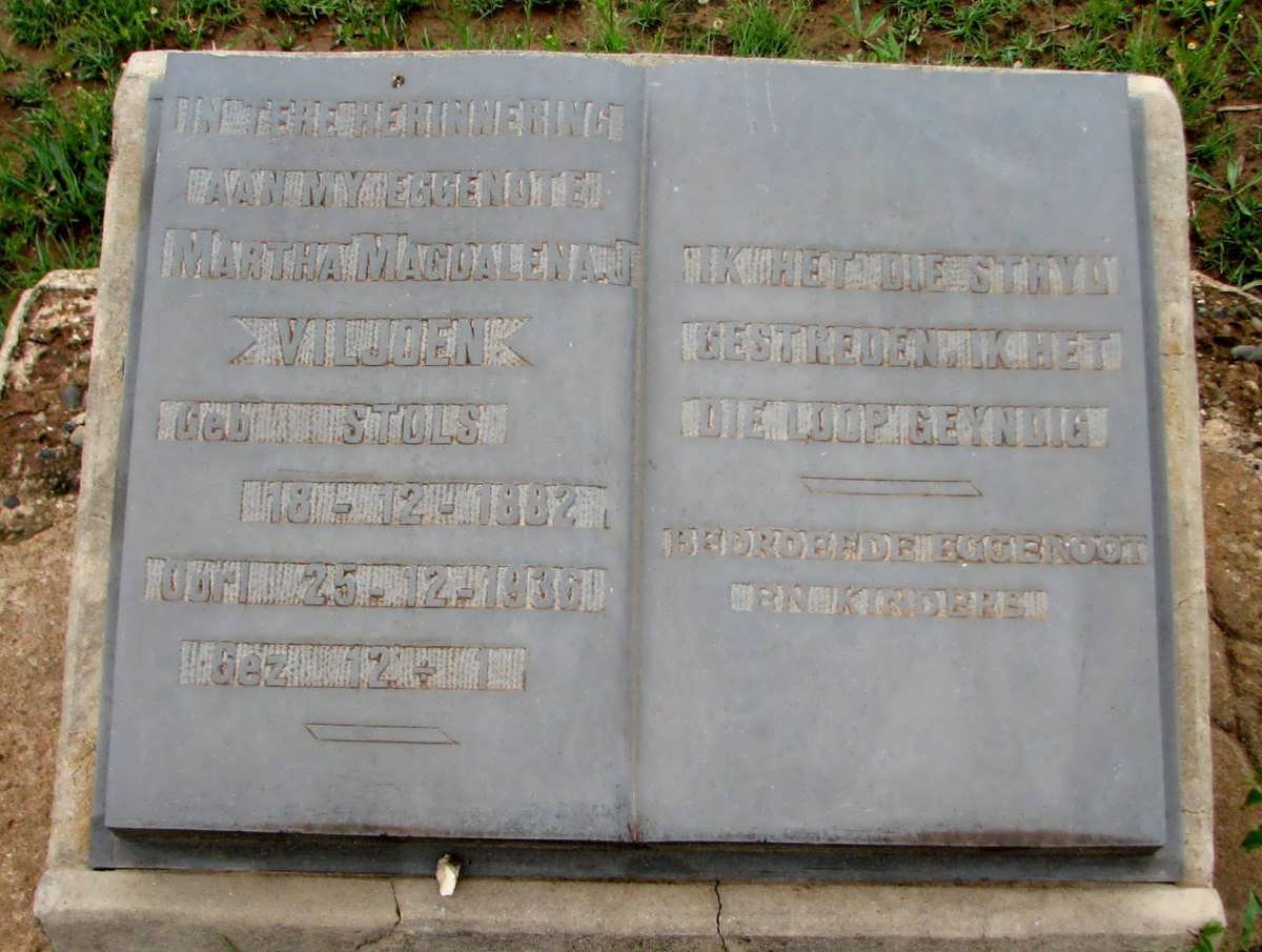 VILJOEN Martha Magdalena J. nee STOLS 1882-1936