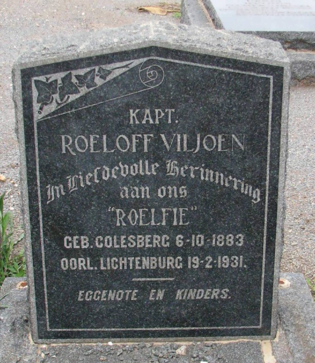 VILJOEN Roeloff 1883-1931