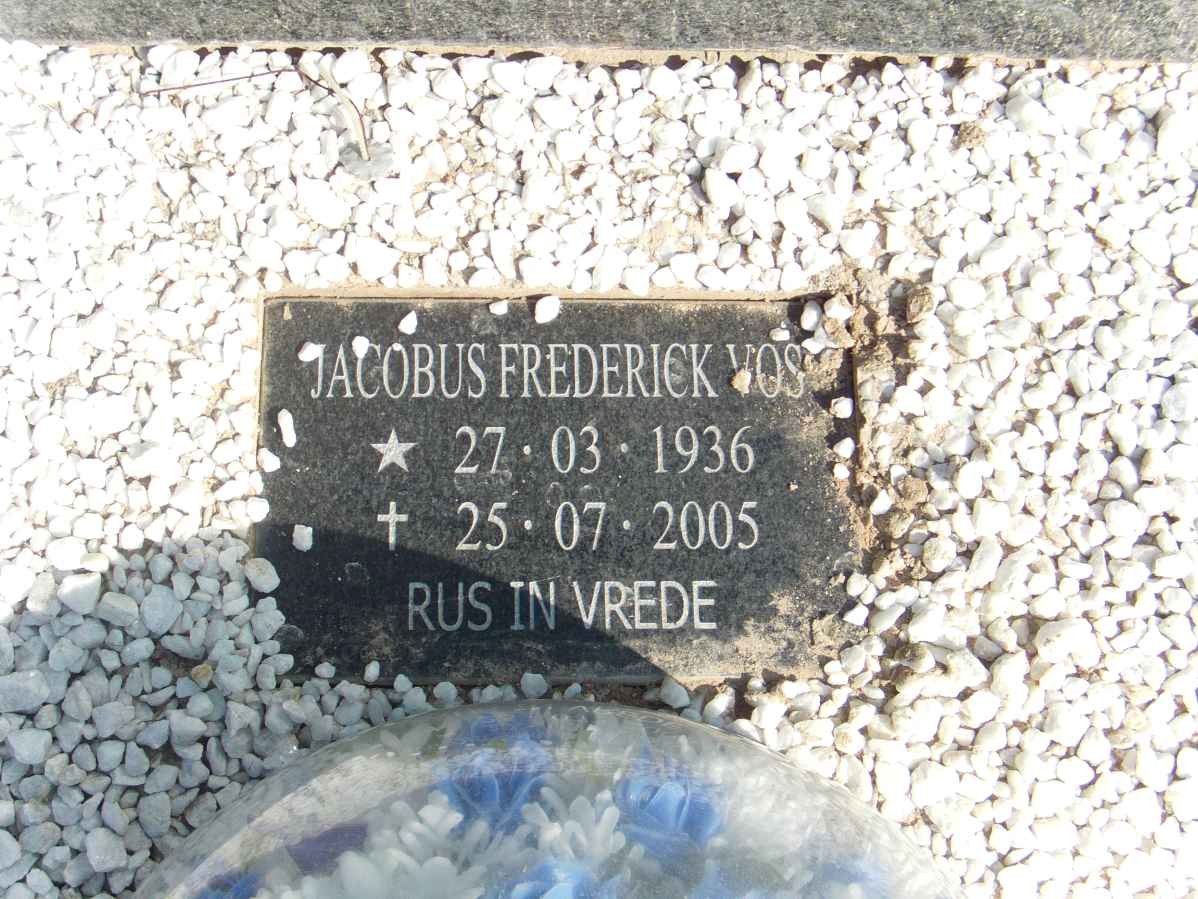 VOS Jacobus Frederick 1936-2005