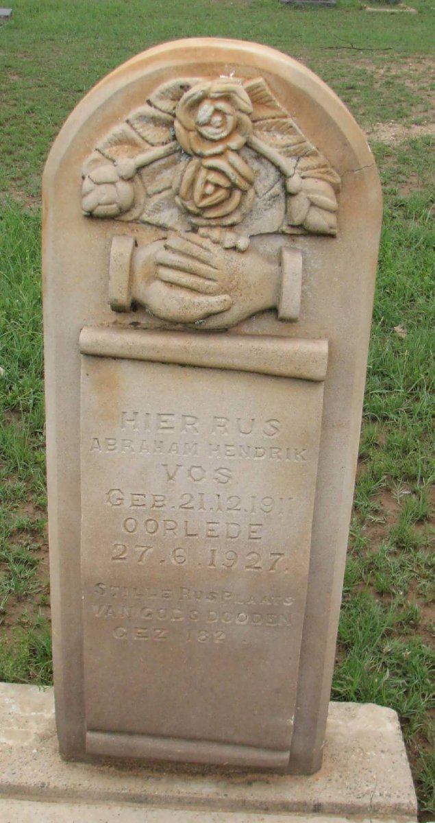 VOS Abraham Hendrik 1911-1927