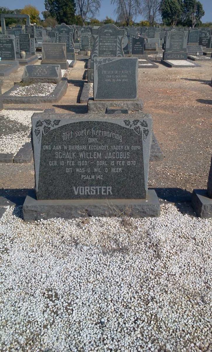 VORSTER Schalk Willem Jacobus 1903-1970