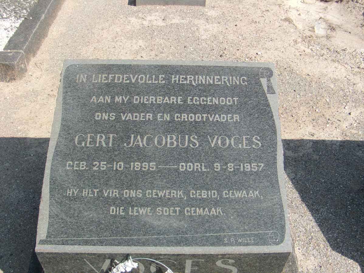 VOGES Gert Jacobus 1895-1957