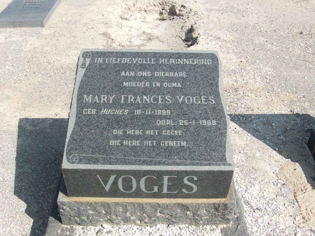 VOGES Mary Frances nee HUGHES 1896-1968
