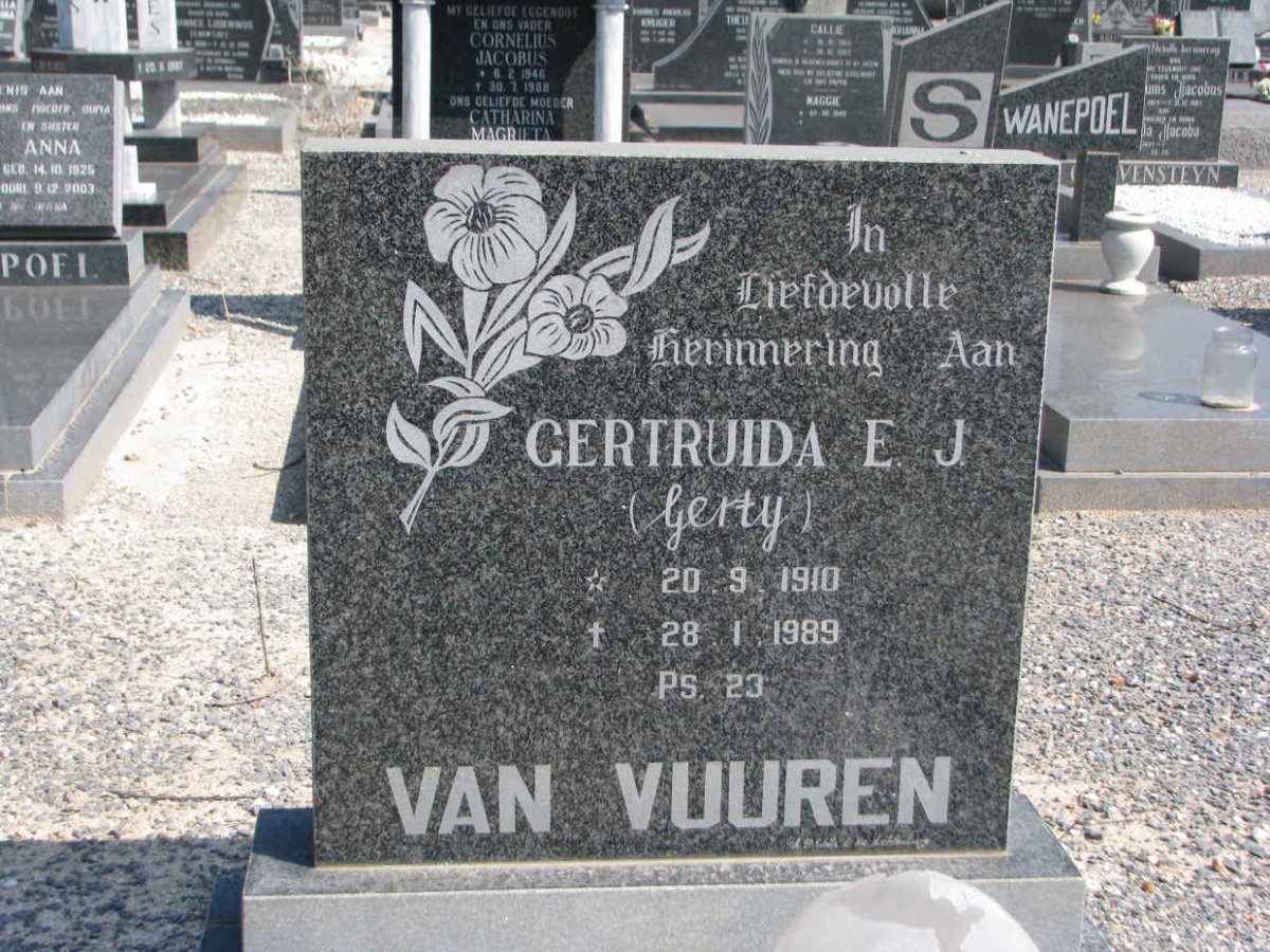 VUUREN Hendrik G.J., van 1906-1991 &amp; Gertruida E.J. 1910-1989