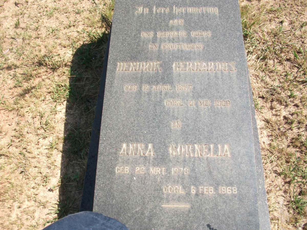 VUUREN Hendrik Gerhardus, Janse van 1867-1928 &amp; Anna Cornelia 1878-1968