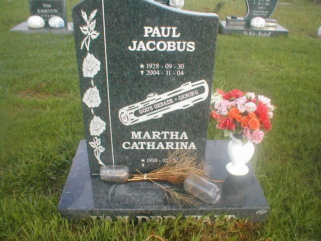 WALT Paul Jacobus, van der 1928-2004 &amp; Martha Catharina 1930-