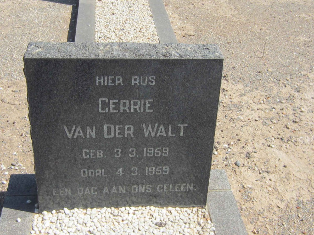 WALT Gerrie, van der 1959-1959