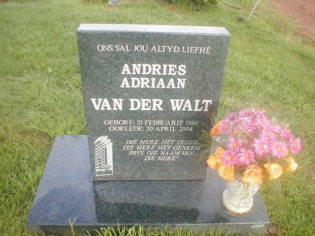 WALT Andries Adriaan, van der 1980-2004
