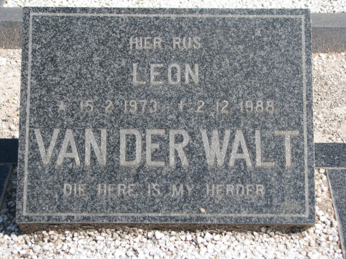 WALT Leon, van der 1973-1988