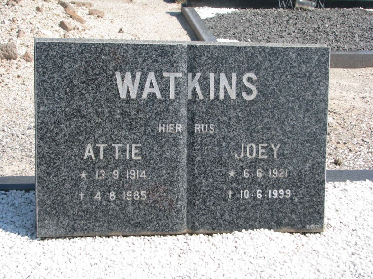 WATKINS Attie 1914-1985 &amp; Joey 1921-1999