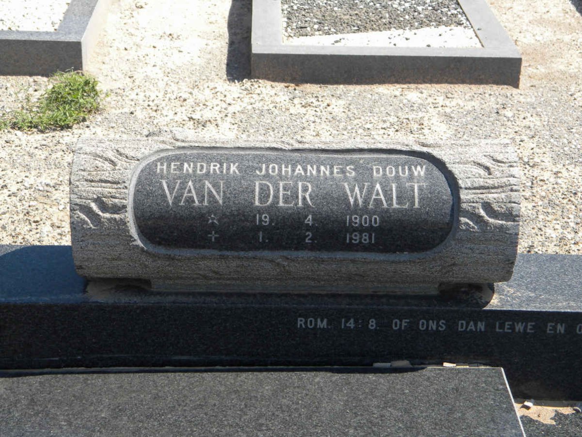 WALT Hendrik Johannes Douw, van der 1900-1981