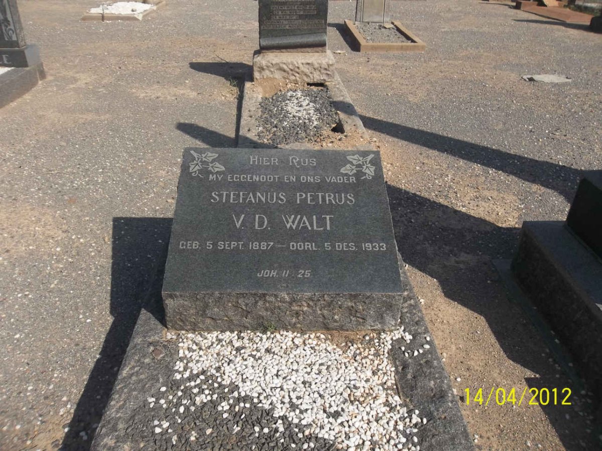 WALT Stefanus Petrus, van der 1887-1933