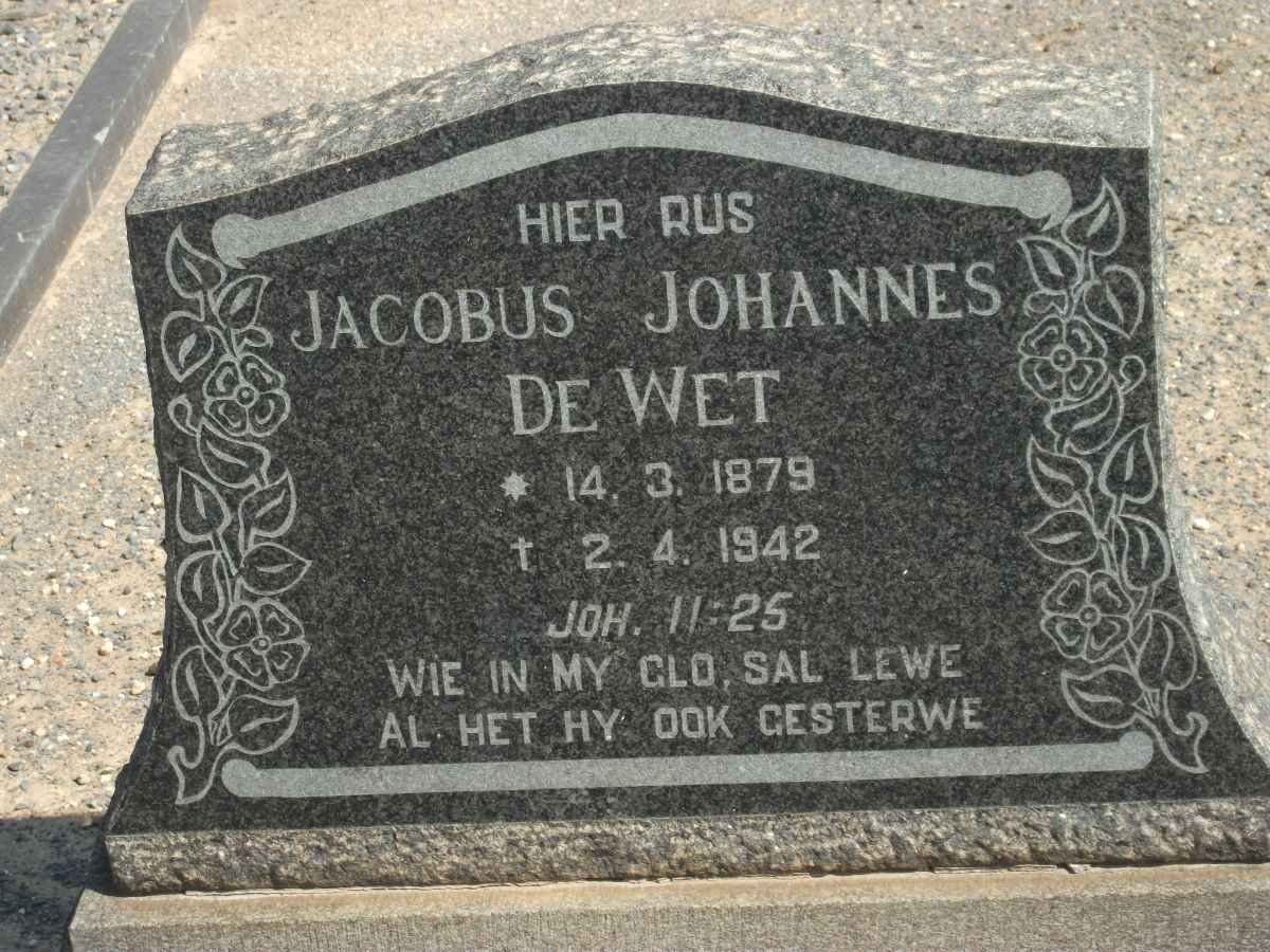 WET Jacobus Johannes, de 1879-1942