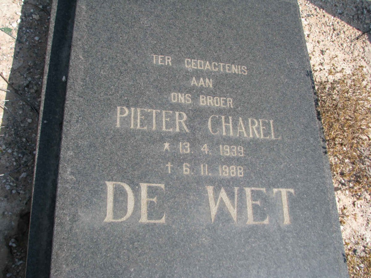 WET Pieter Charel, de 1939-1988