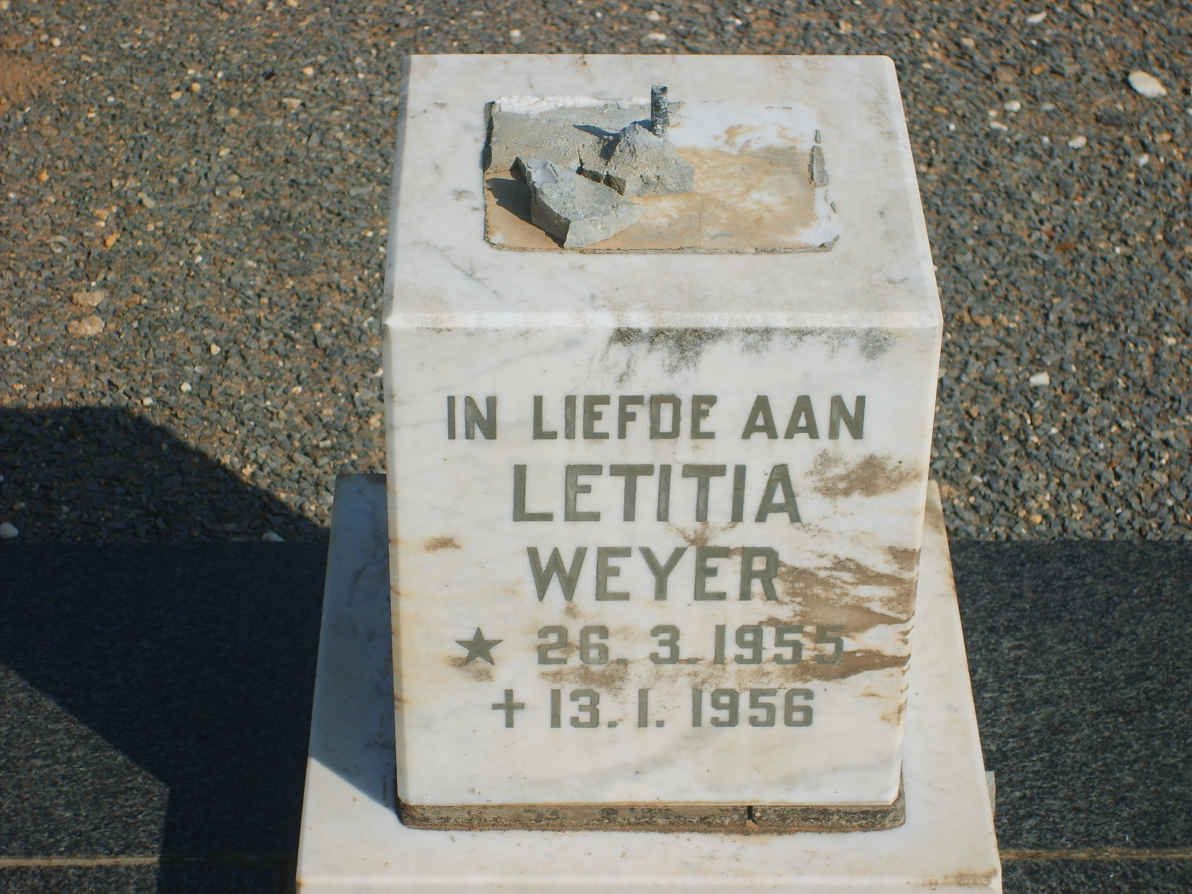 WEYER Letitia 1955-1956