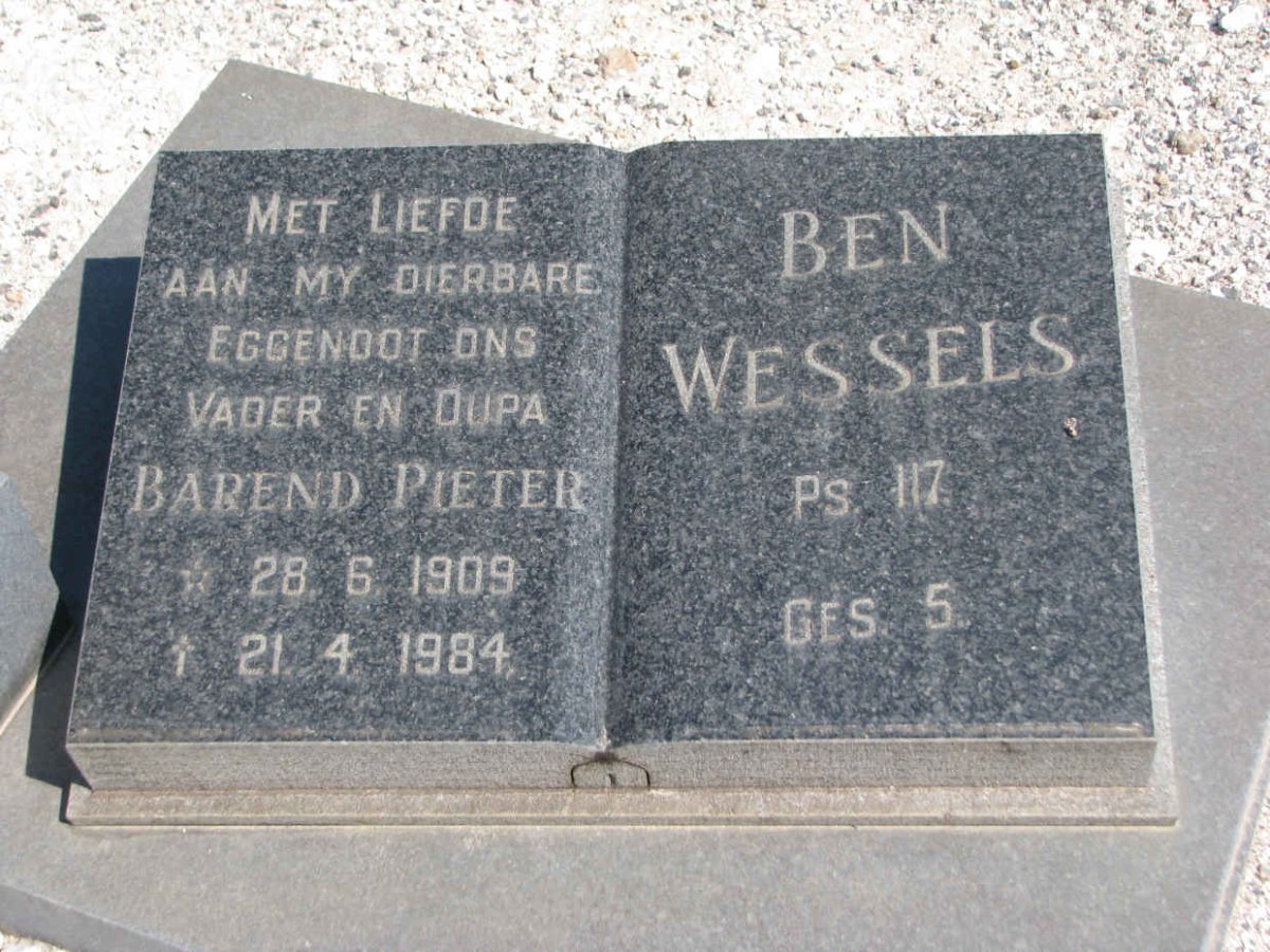 WESSELS Barend Pieter 1909-1984
