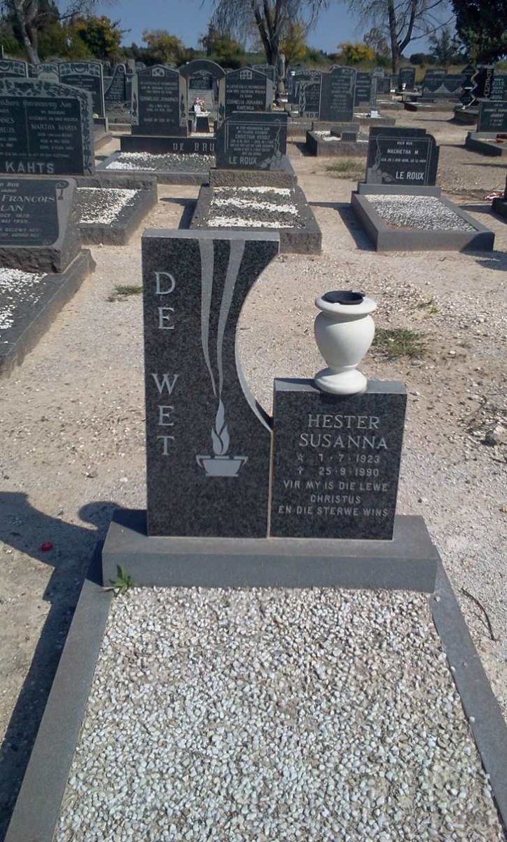 WET Hester Susanna, de 1923-1990