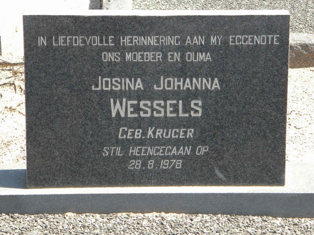 WESSELS Josina Johanna nee KRUGER -1978