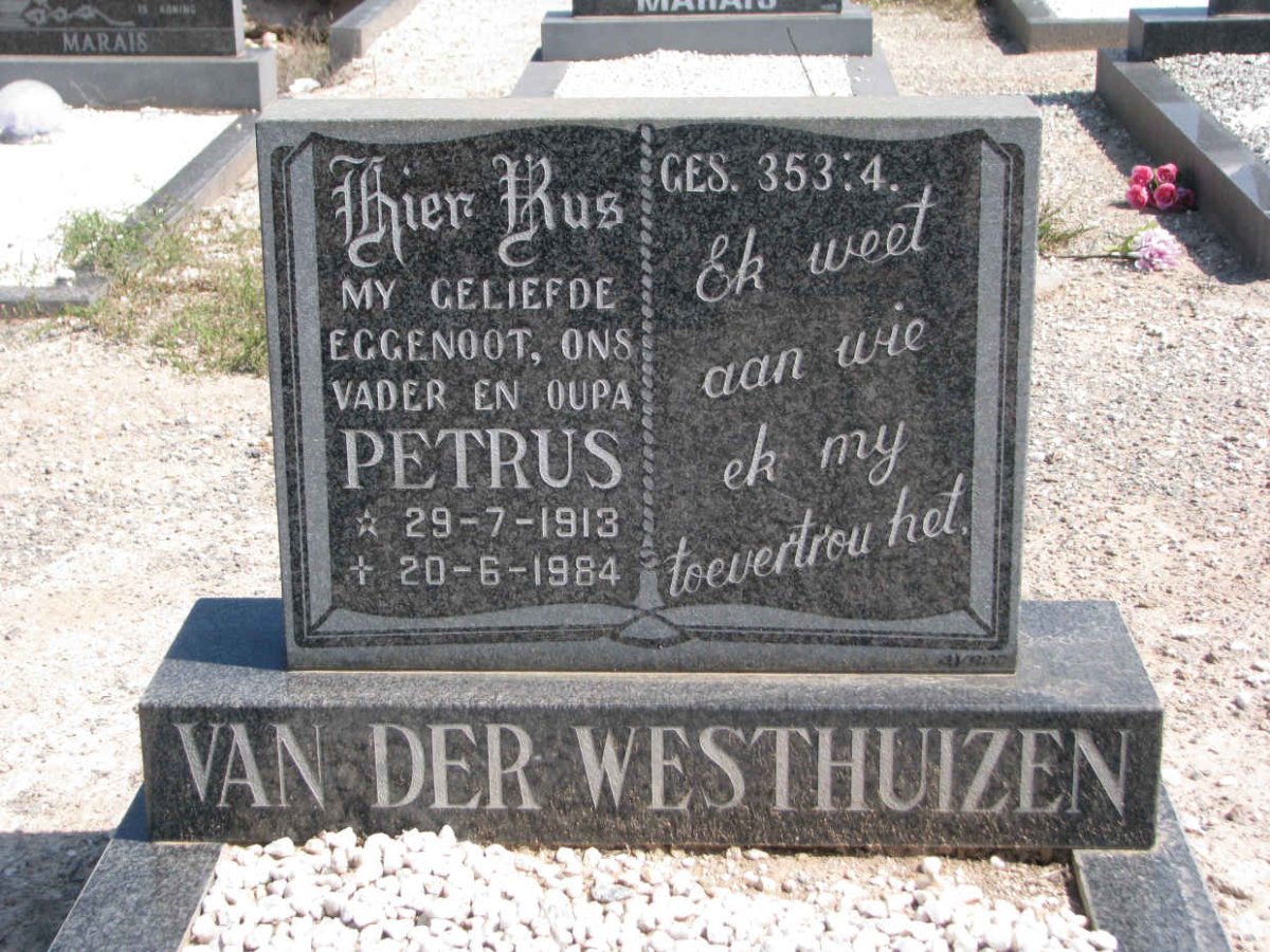 WESTHUIZEN Petrus, van der 1913-1984