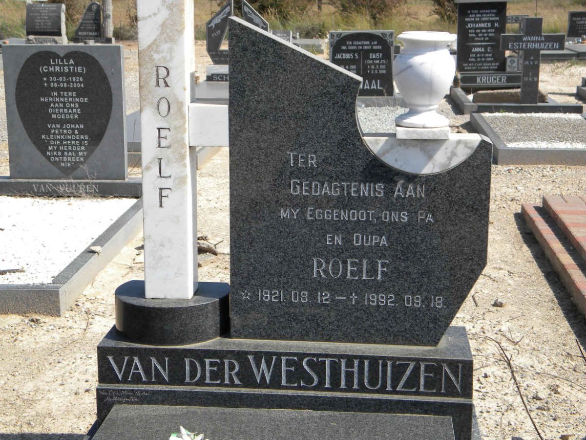 WESTHUIZEN Roelf, van der 1921-1992
