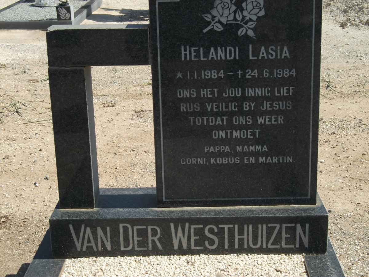 WESTHUIZEN Helandi Lasia, van der 1984-1984
