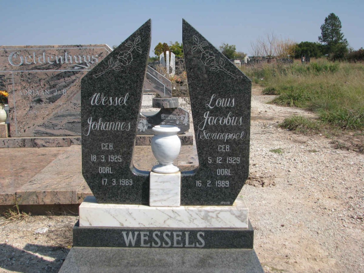WESSELS Wessel Johannes 1925-1989 &amp; Louis Jacobus SWANEPOEL 1929-1989