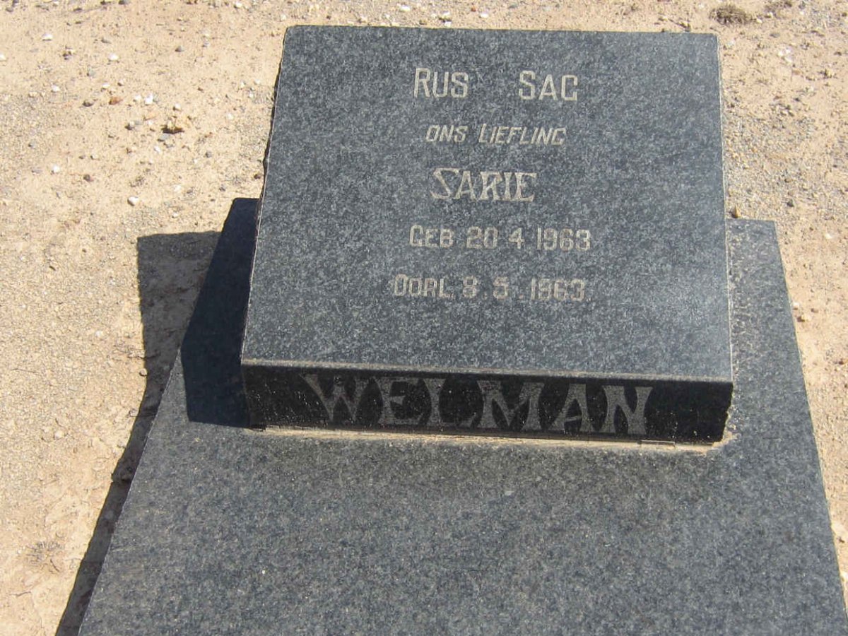 WELMAN Sarie 1963-1963