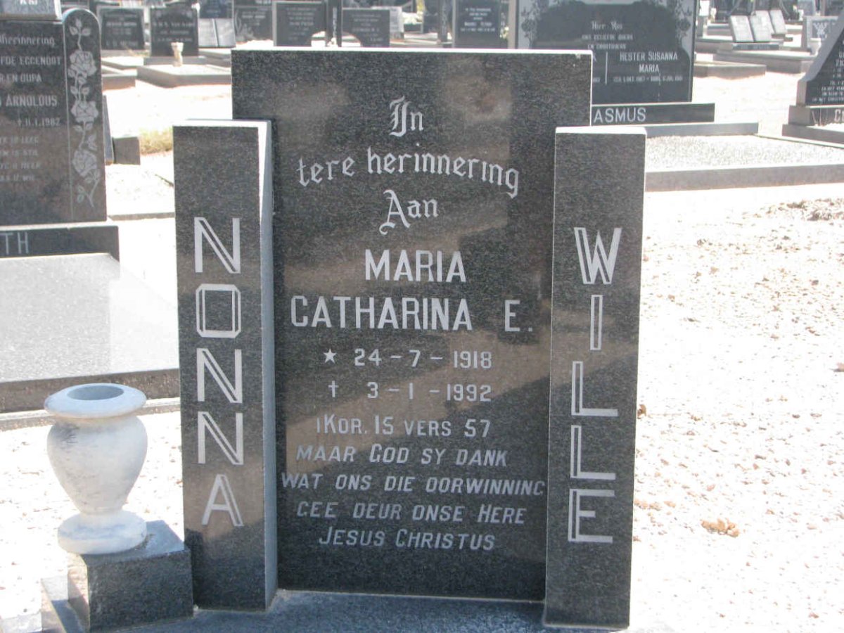 WILLE Maria Catharina E. 1918-1992
