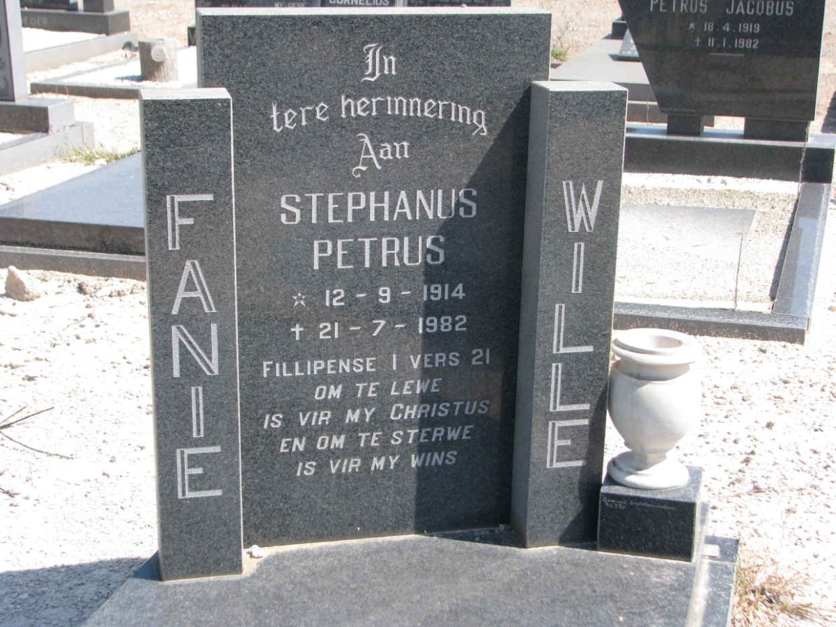 WILLE Stephanus Petrus 1914-1982