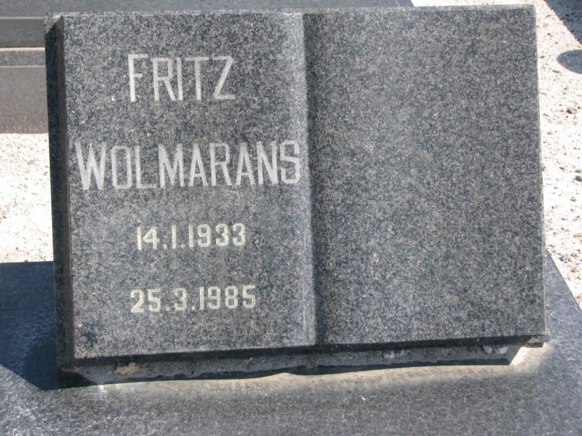 WOLMARANS Fritz 1933-1985